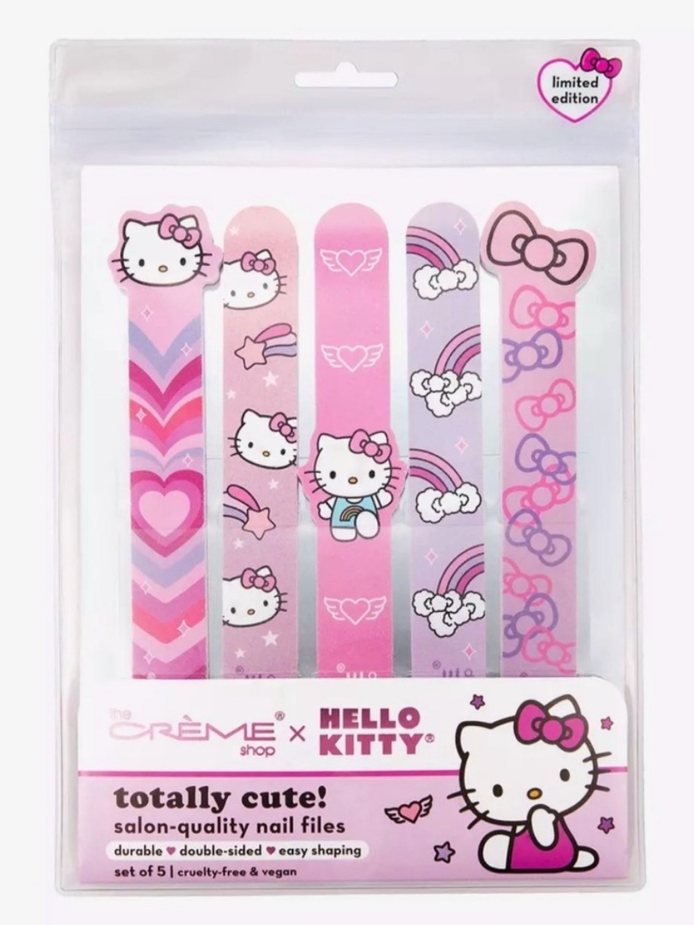 The Crème Shop Hello Kitty Pink Nail Files - 5 Pack